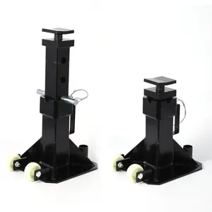 Garvee 22 Ton Jack Stands,Heavy Duty Pin Type Car Jack Stand with Lock,2 Caster Wheels AndWide Base Safety Design for Supporting Trucks, Trailers and Equipment,Adjustable Height 13.8"-19.7",Black,1 Pair