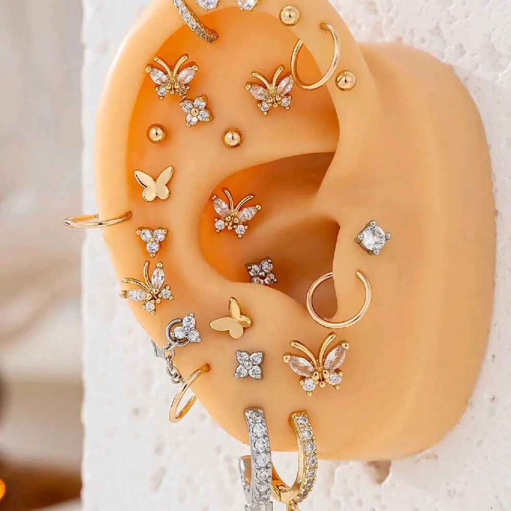 26pcs Cubic Zirconia Earring Set