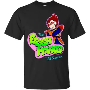 Retro Drag0nBall T-Shirt, Fresh Prince-Inspired Saiyan Vegeta Design for DBZ Fans