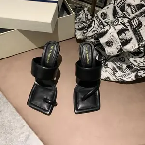 Summer Women's Square Toe Flip-flops and Sandals