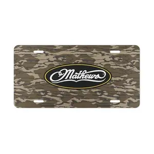 Matthew Camo Name License Plate, 12 x 6 Aluminum Vanity Tag for US Vehicles, Personalized Bottomland Camo Plate, Hunting Gift, Outdoor Car Decor