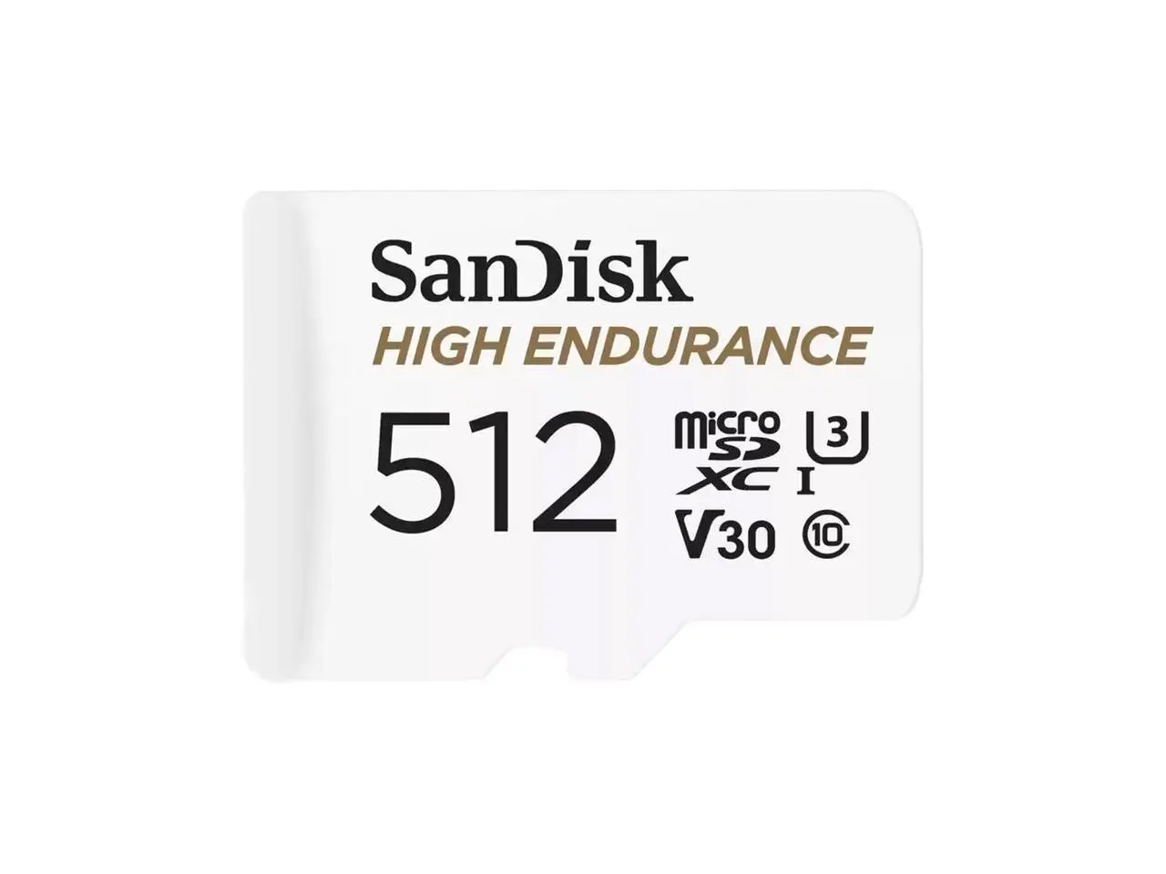 SANDISK 512GB High Endurance Video microSDXC Card with Adapter for Dash Cam and Home Monitoring Systems - C10, U3, V30, 4K UHD, Micro SD Card - SDSQQNR-512G-GN6IA