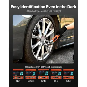 VEVOR Digital Torque Wrench 3/ 8inch Drive 0-99.57 lb-ft / 0-135 N.m 72 Pieces LED