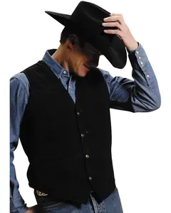 Men's Men'S Suede Leather Vest - 02-075-0500-0512 Bl