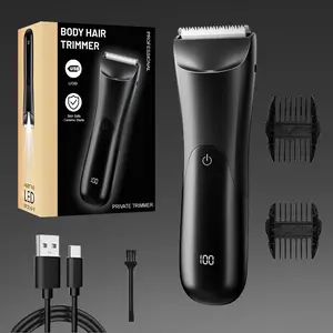 Electric Body Hair Shaver-Groin Hair Trimmer, Ball Trimmer for Men - Replaceable Ceramic Blade Heads,USB Recharge, Male Hygiene Razor Safe Quick Gifts Cordless Gentle Trimming Fast Trimming tiktokshopspringglowup