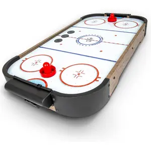 30 Inch Table Top Air Hockey Game for Kids - Portable, Battery Operated Game Table - Oak
