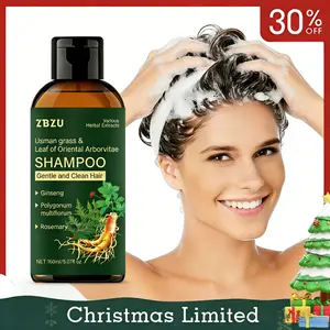 150ml Usma & Platycladus Orientalis ShampooEnriched with Ginseng, Polygonum Multiflorum & Rosemary. Deeply cleanses scalp, controls oil, boosts hair volume, and relieves itchy scalp & dandruff. Suitable for both men and women.