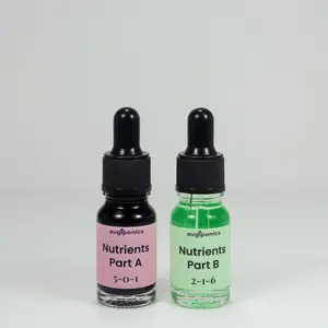 Nutrient Kit - Hydroponic Herb Growth Solution - Part A & B - 5-0-1 & 2-1-6 - Essential for Healthy Herbs