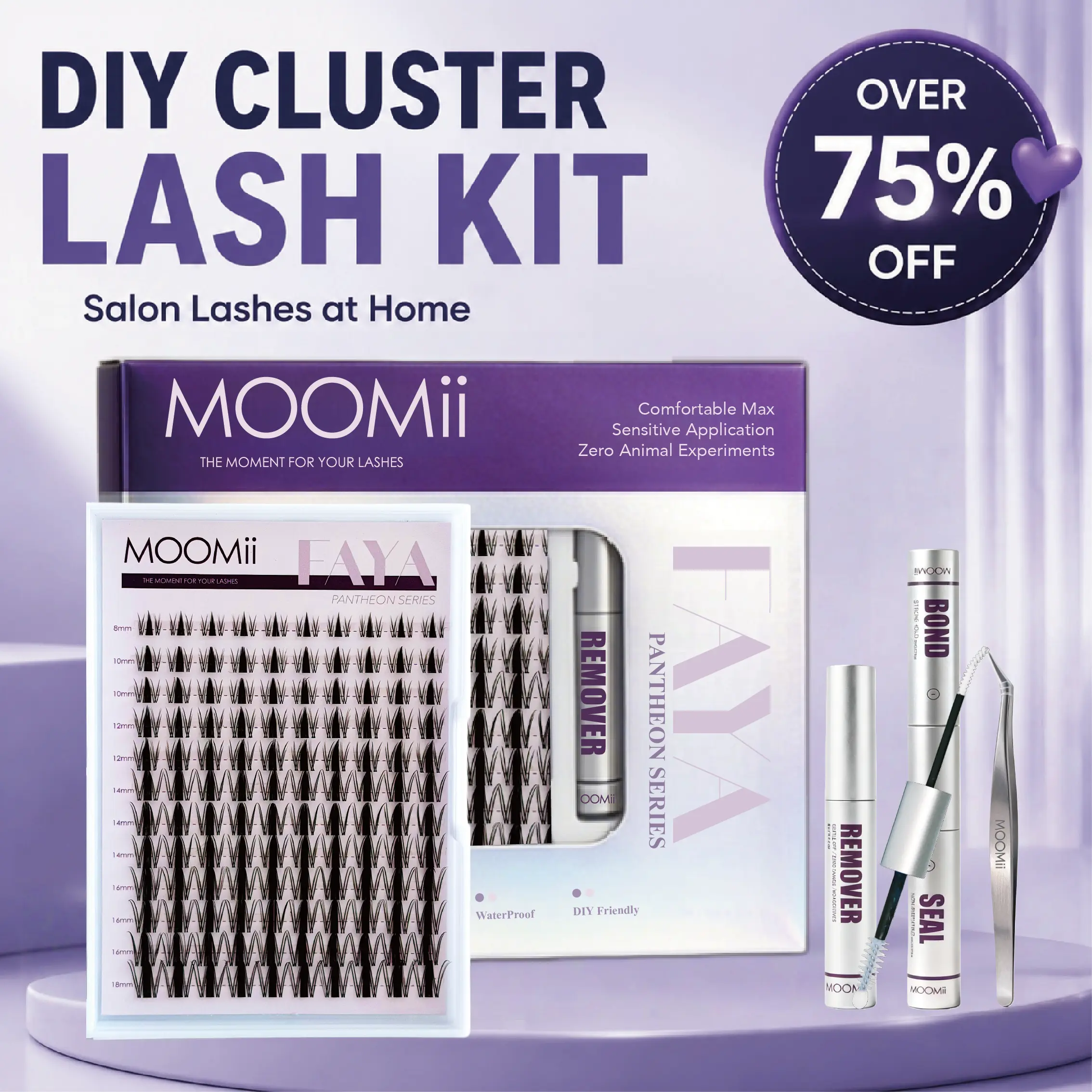 Curved Lash Clusters D Curl DIY Extension Kit, Reusable Manga Style False Eyelashes with Ultra-Thin 0.03mm Band for Daily Makeup Routine, 8-18mm Mixed Lengths for Beginners, Lash Extensions, Cosmetic, Nature, Cluster Set, False Eyelashes & Adhesives, Lash