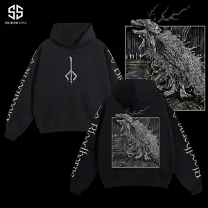 [Soulsborne Style] Vintage Grim Style Vicar Amelia - Bloodborne Unisex Hoodie, Soulsborne Gaming Apparel, Game Shirt, Video Game Clothes, Boy Merch, Gift For Him, Gift For Her, Soulslike Streetwear
