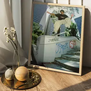 1pc Skateboarding Youth  Art PosterVibrant Cityscape with Graffiti, Ideal for Bedroom, Living Room, or Office Decor, Perfect Holiday Gift