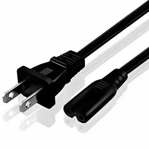 2 Prong 5Ft Long Power Cord for Vizio LED TV Smart HDTV AC Wall Cable Cord
