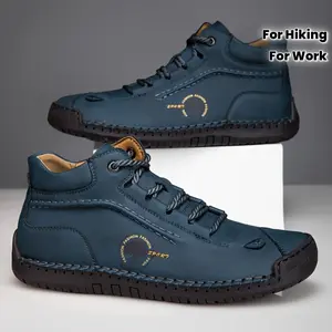 Men'S Oxford Derby Boots, New Outdoor Hiking Casual Short Boots, Classic Handcrafted Boots, Versatile Everyday Work Boots
