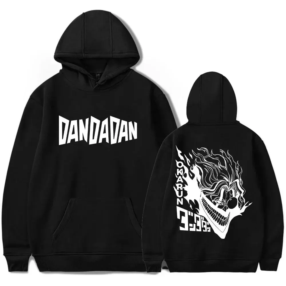 Dandadan Anime Graphic Pullover Hoodie, Unisex Soft Fleece Sweatshirt with Ribbed Cuffs for Casual Layering