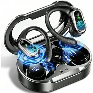 Wireless Earbuds, 2026 Bluetooth 5.4 Headphones Sport, 60Hrs HiFi Stereo Deep Bass Over-Ear buds with ENC Noise Cancelling Mic, IP7 Waterproof & LED Display Earphones with Earhooks for Workout/Running