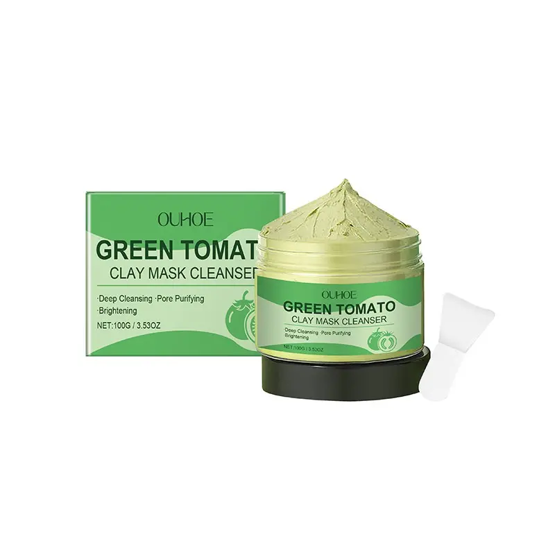 Tomato Cleansing Mud Mask, Hydrating and Tightening, Pore Cleaning, Facial Skin Treatment, Exfoliating Clay Mask