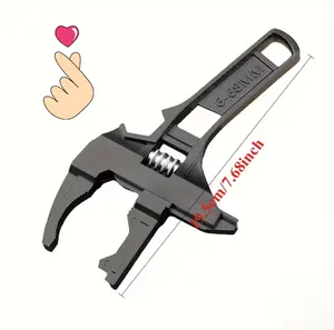 Adjustable Bathroom Wrench multi-functional pipe installation tool extra large opening For repairing double-toothed sink, metal manual tool, special tool with short handle and large opening, no electricity required