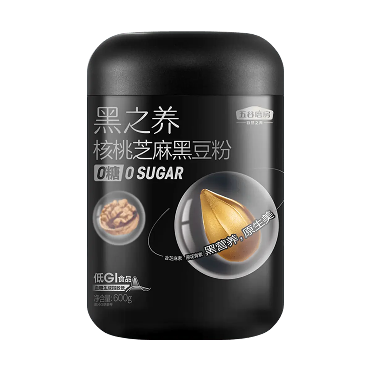 WUGU MOFANG Nut Sesame Black Bean Powder (Sugar-Free) 21.16 oz