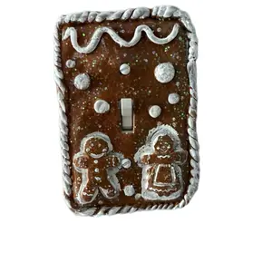 Cozykees candle co christmas light switch cover. Hand made polymer clay unique one of a kind made to order