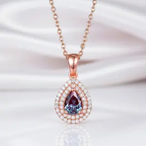 1.0 Ct Lab Alexandrite Pendant Necklace