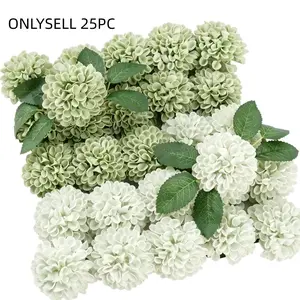 25 Piece Artificial Chrysanthemums with Stems, Real Touch Foam Flowers, Decorative Fake Flowers, Ideal for Home, Wedding, Office Decor, DIY Bouquets, Parties