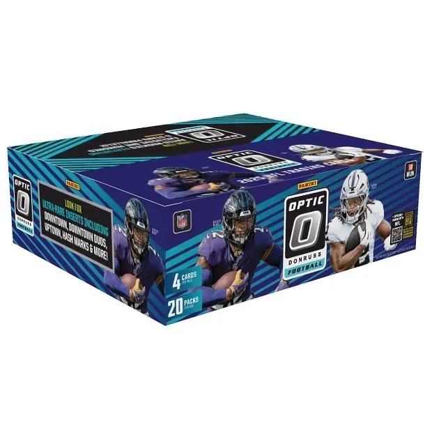 2025 Panini Donruss Optic Football Spotlight Edition Retail Box - Sports Trading Cards, 4 Cards Per Pack, Hash Marks, Ultra-Rare Inserts, Collectible, Donation Eligible