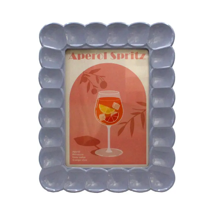 Periwinkle Bubble 5x7 Picture Frame, Decorative Tabletop Photo Frame