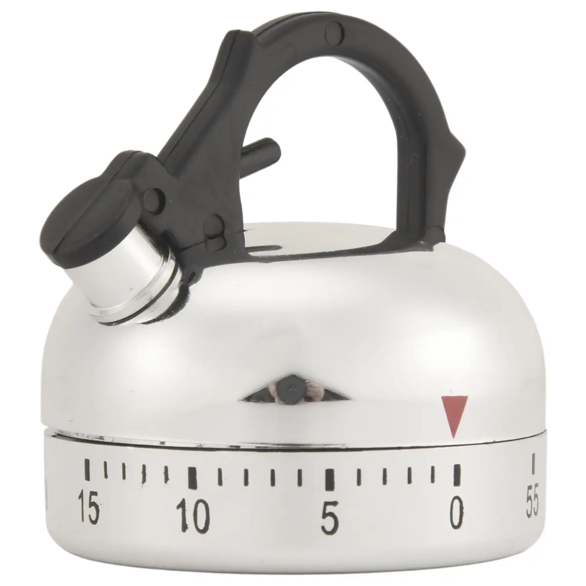 Mechanical Teapot-Shaped Kitchen Cooking Alarm Clock Timer with 60-Minute Counting, Stainless Steel Bell for Car Interior Stowing & Tidying Accessories