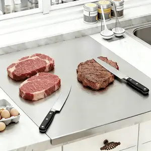 304 Stainless Steel Cutting Board, Acrylic Cutting Board, Household Vegetable Cutting Board, Cutting Board, Kitchen Rolling Board, Kitchenware Supplies