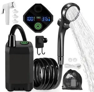 Portable Handheld Shower Kit, Rechargeable Sprayer Pump - IPX7 Waterproof for Home Use, Pet Bathing & Cleaning