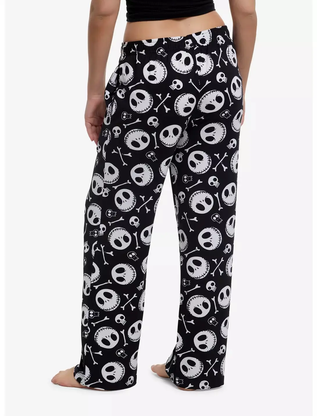 Jack Skellington Pajama Pants | Spooky Halloween & Christmas Wide Leg Lounge Pants & Cozy Aesthetic Sleepwear