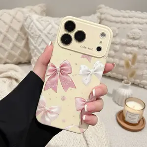 Bow Pattern Phone Case Ultra Skin Friendly Touch All Inclusive Lens Compatible with Apple iPhone 17 16 15 14 13 12
