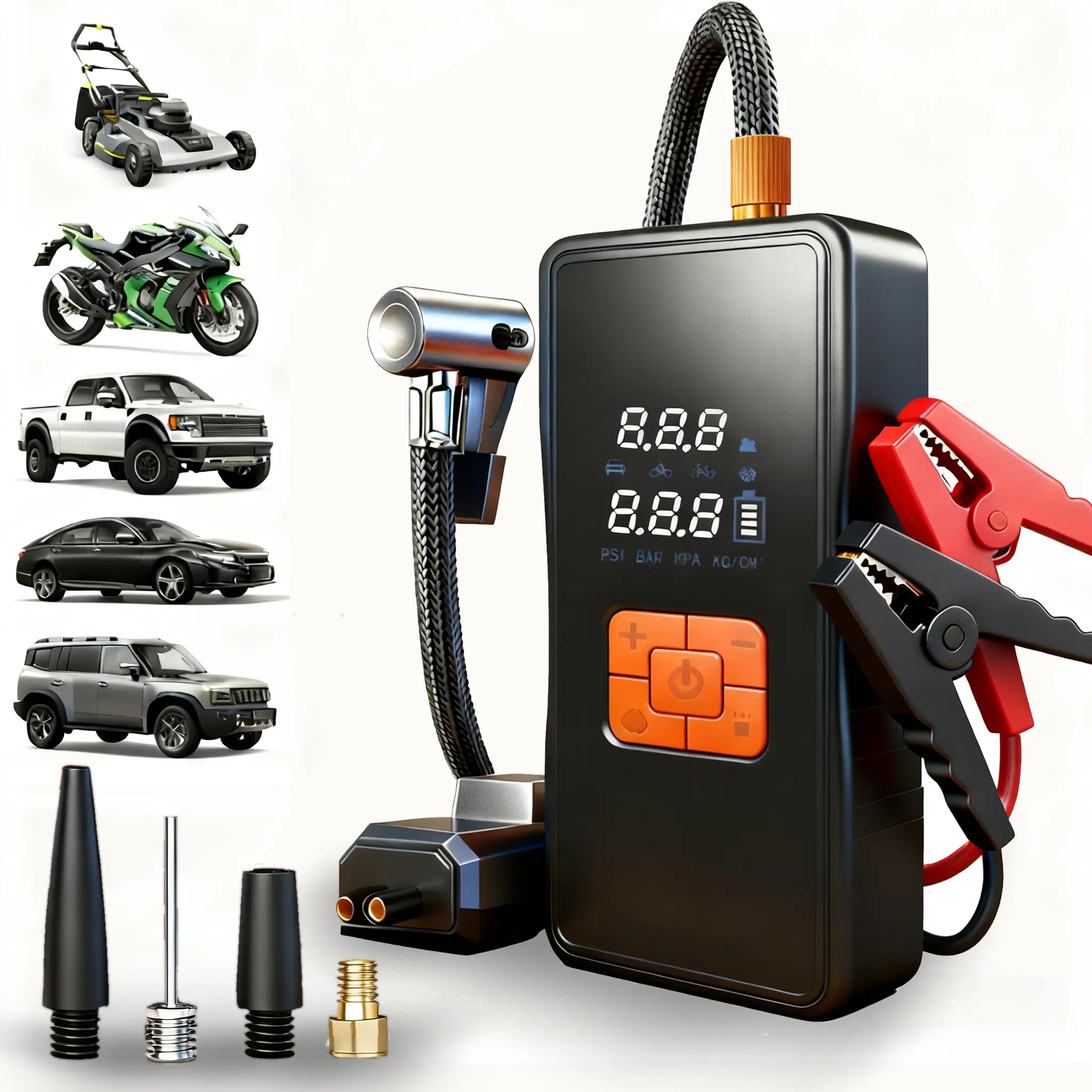 Car Emergency Jump Starter With 150 PSI Air Compressor 4000A Peak For car-emergency-jump-starter-with-150-psi-air-compressor-4000a-peak-for