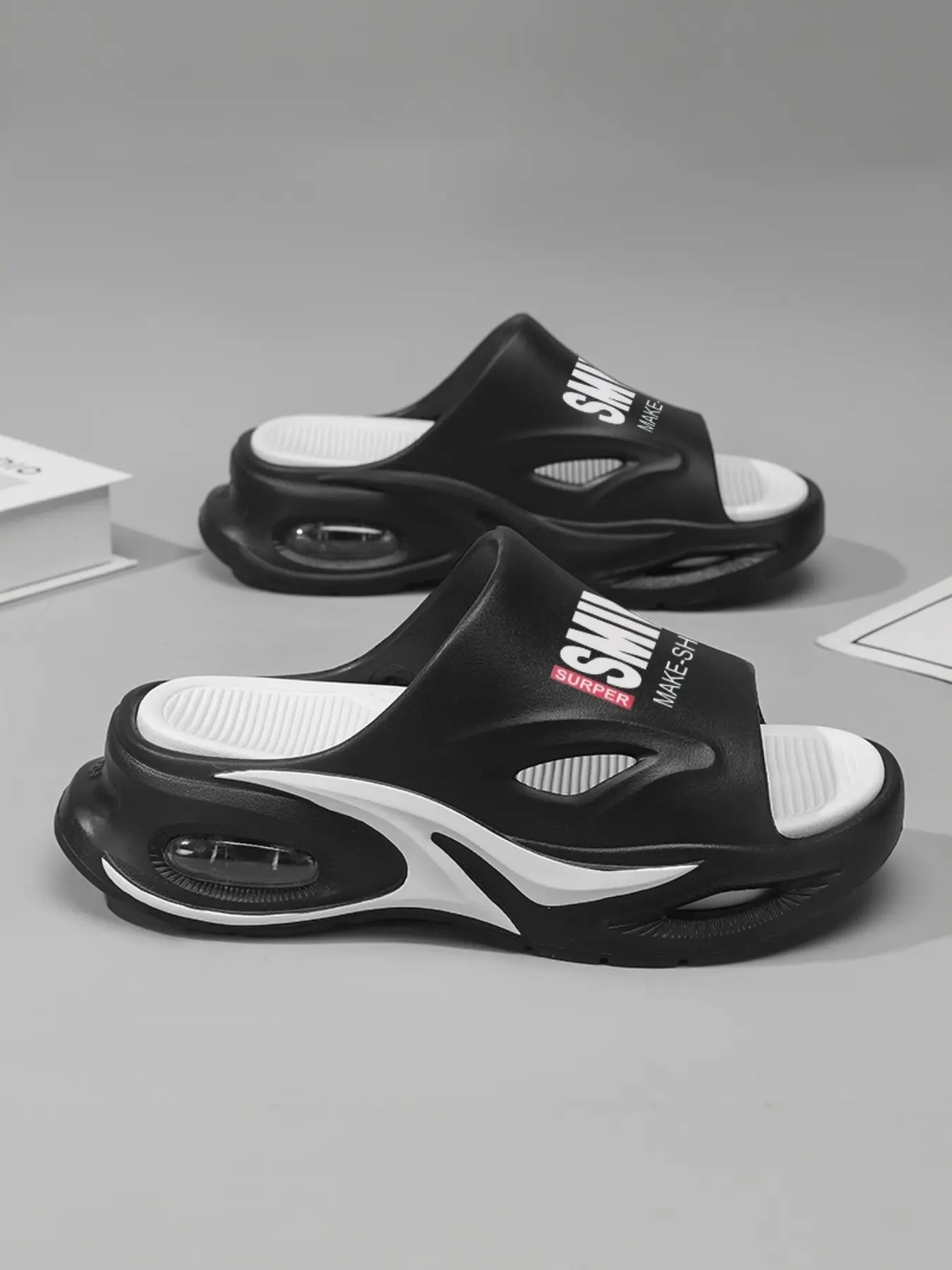 Trendy Thick Sole Sandals for Men and Women, Summer Outdoor Breathable Flip Flops, Casual Sports Beach Slippers, Slide, Open Toe Slippers, All Seasons Comfort Footwear