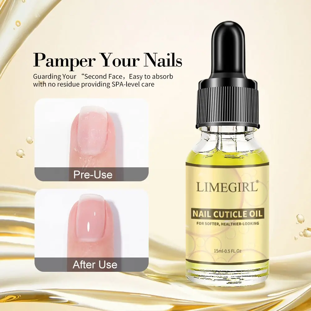 15 mL Dropper Bottle Nail Growth Oil, Nail Nutrient Oil - 100% Organic, Moisturizing, Growth, Strengthening, and Brightening Formula with Vitamins and Fatty Acids for Overall Nail Health, Nail Care