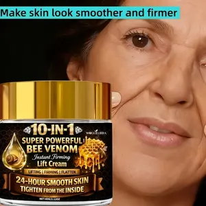 Super Strong Bee Venom 10-In-1 Firming Lifting Cream, 24hr Smooth Tightening, Suitable for Men and Women, Reduces Fine Lines and Wrinkles