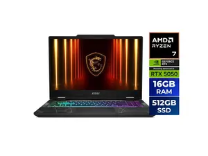 MSI Cyborg A15 - 15.6" FHD 144 Hz - AMD Ryzen 7 260(3.80-5.10 GHz) - GeForce RTX 5050 Laptop GPU - 16GB Memory DDR5 5600 - 512GB NVMe SSD - Windows 11 Home  (Cyborg A15 AI B2HWEKG-071US )