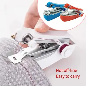 1 pc Portable Manual Mini Sewing Machine, Handheld Manual Easy Sewing, Home Portable Tailor, White, Small Tailor, Compact Design, Ideal for Beginners