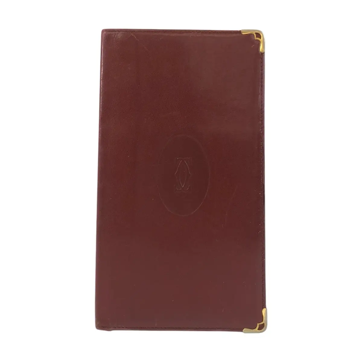 Pre-owned Cartier Calfskin Small Leather Goods Must Line Leather Long Wallet