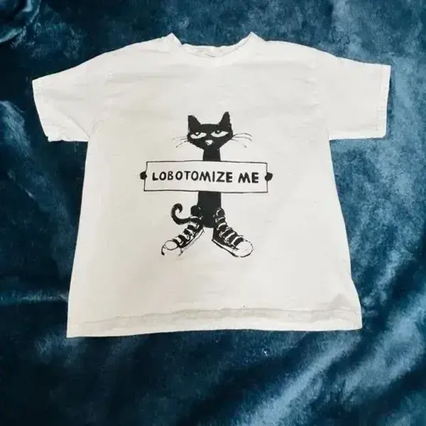 Pete The Cat Lobotomize Me Y2K Style Baby Tee