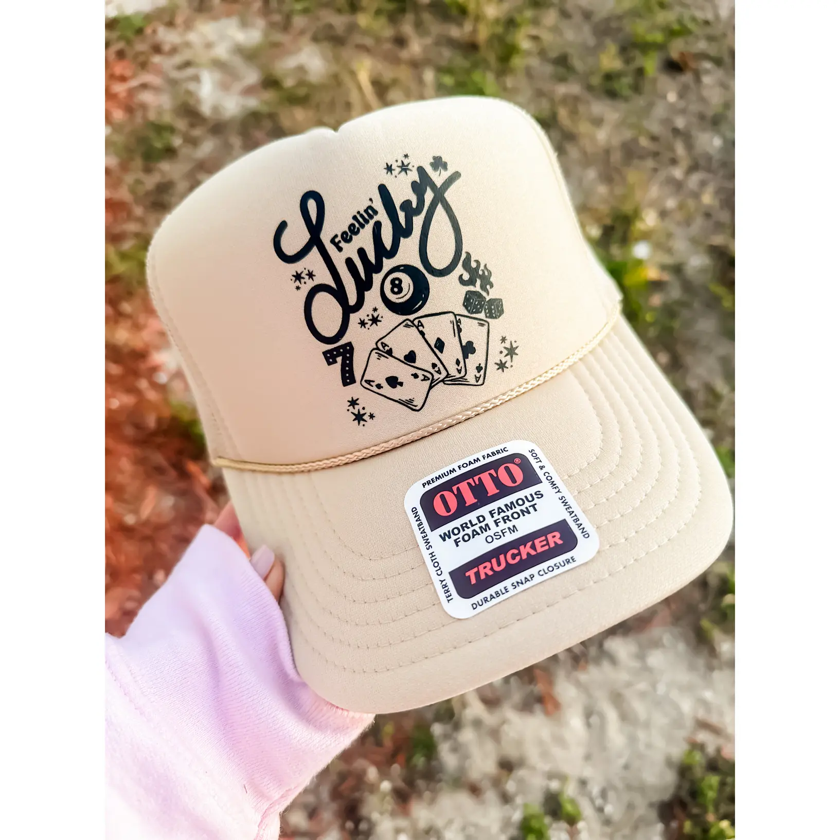 Custom Color Lucky Collage Trucker Hat