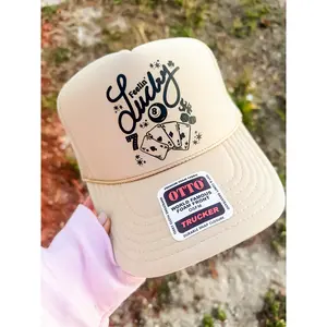 Custom Color Lucky Collage Trucker Hat