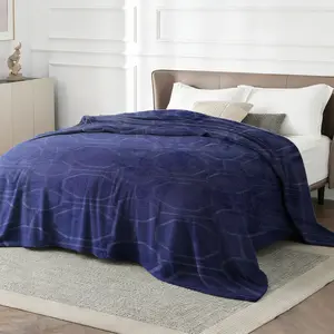 RoseKind Navy Blue Super Soft Throw Blanket 3D Design Lightweight Fuzzy Cozy Blankets for Sofa Chair Bed Ideal Gift for Lovers Women Men Friends Pets,Cloud Soft Knit for Instant Cool Relief