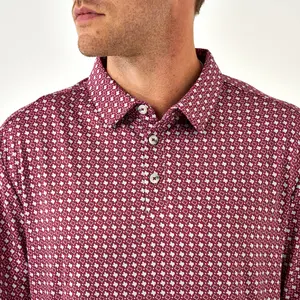 Master PGA Fashion Top 2026 Performance Polo - Texas - Maroon & Grey Camo Orange & White