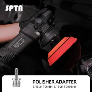 SPTA Car Polisher Adapter,Thread 5/8, 5/16-24  Aluminium Alloy Adapter for Rotary Polisher or Electric Drill