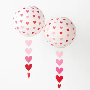 Valentine's Day Heart Light-Up Lanterns - Set of 2
