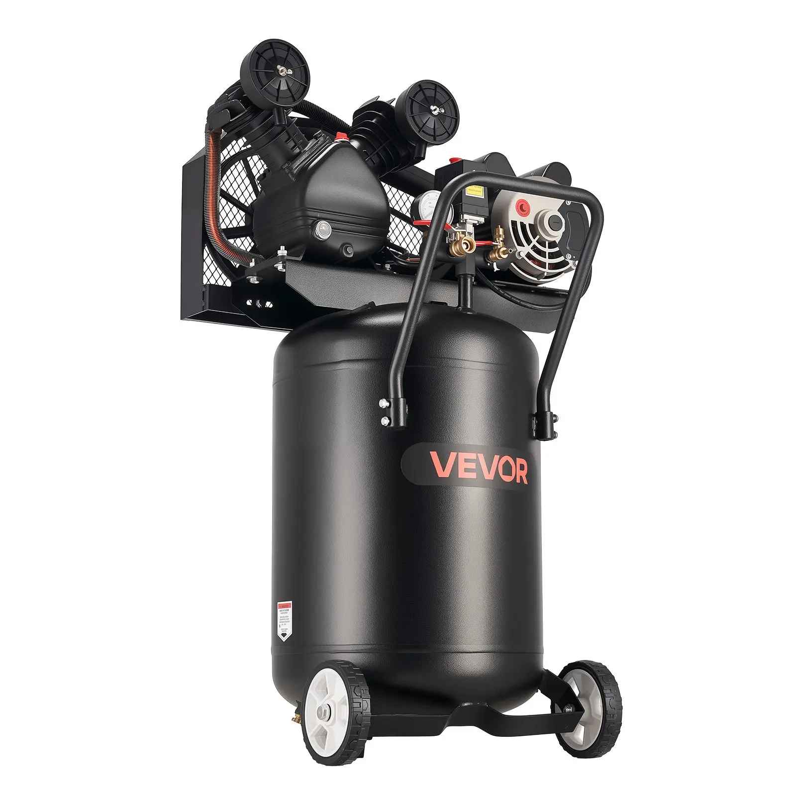 【DealsForYouDays】VEVOR 20-Gallon Air Compressor, 2HP 6.5SCFM at 90PSI, Max 135PSI Pressure Oil-Lubricated Air Compressor Tank, Portable on Wheels for Auto Repair, Tire Inflation, Spray Painting, Woodwork Nailing, 120V