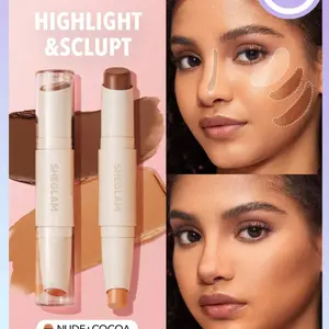 SHEGLAM Color & Sculpt Stick - Dual Headed Contour and Bronzer Stick for Highly Pigmented Makeup