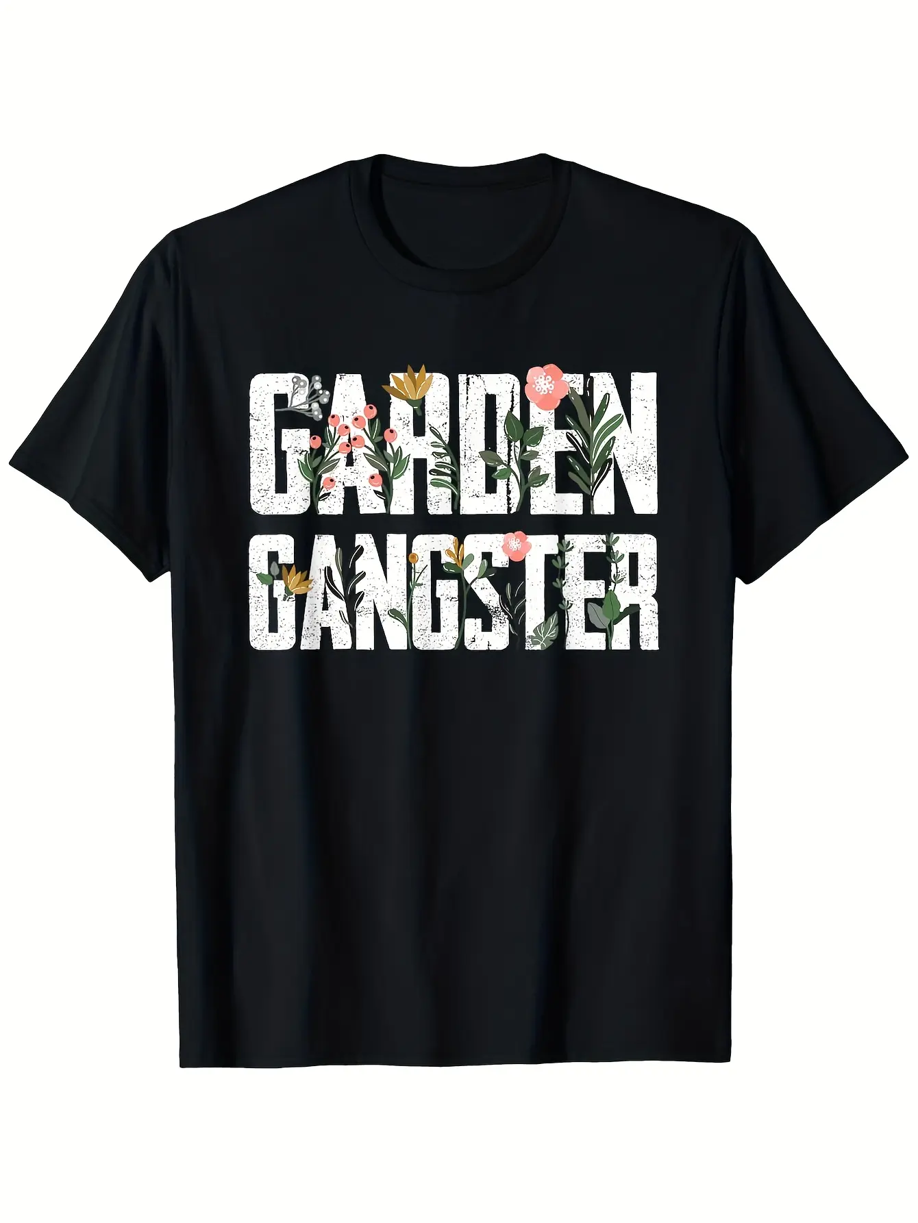 Garden Gang Gardening Farmer Plant Flower Nature Lovers T-Shirt Gifts for Men and Women Hot Sale Soft Breathable Lightweight-Round Neck Regular Version-Machine Washable Comfortable Cotton Round Neck Short Sleeve Pattern Printed T-Shirt Local Warehouse Del