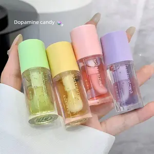 Fruit-flavored lip oil, glossy tinted lip oil, moisturizing jelly lip gloss, plumping lip serum, holiday gift, Lip Topper